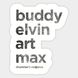 Buddy, Elvin, Art, Max Sticker